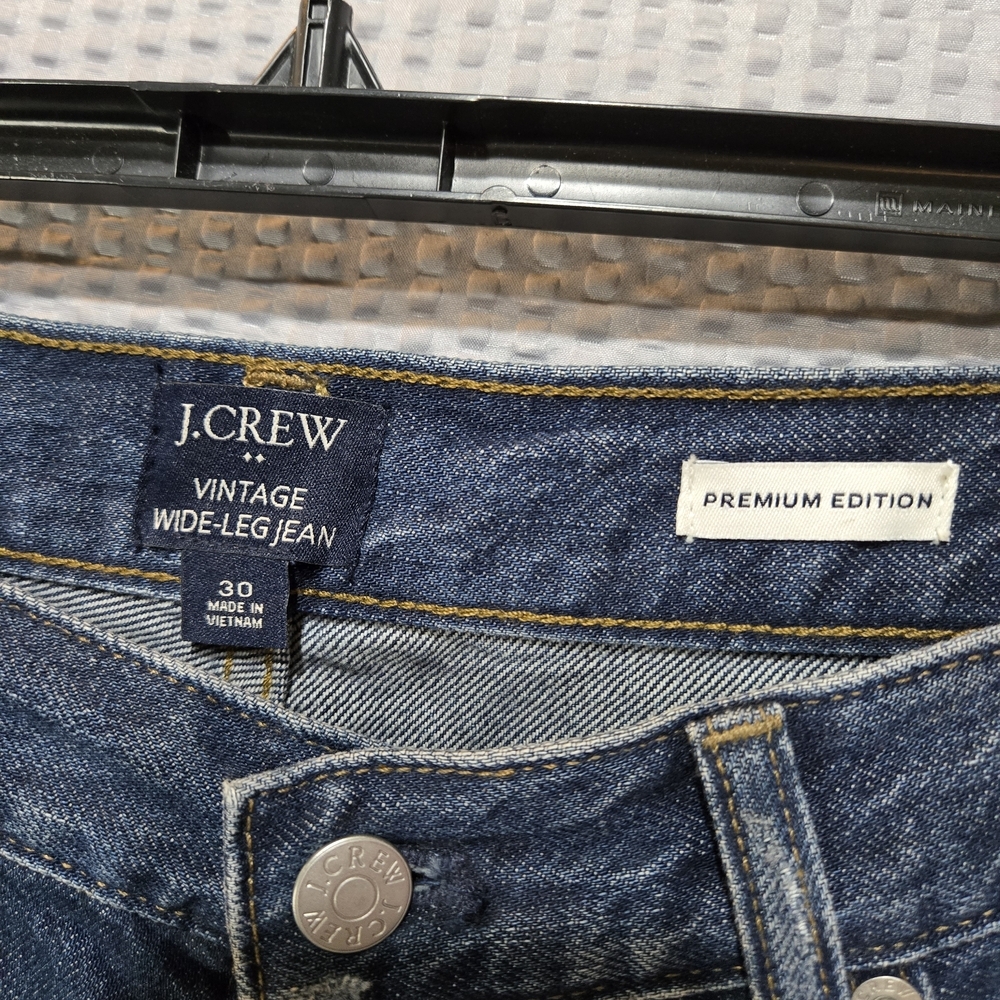 J. Crew Dark Blue Flare & Wide Leg Jeans - Picture 2 of 16